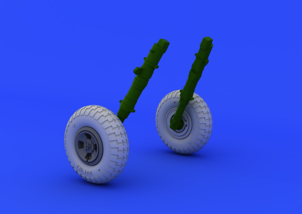 1:48 Spitfire wheels - 4 spoke w/ pattern