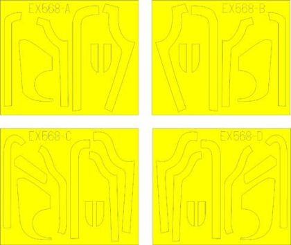 1:48 B-17G panely proti oslnění (výroba BO & DL)