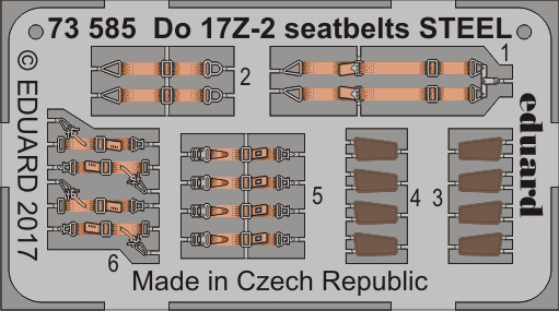 1:72 Do 17Z-2 upínací pásy OCEL