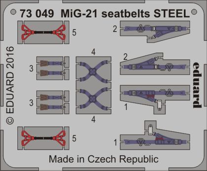 1:72 MiG-21 seatbelts STEEL