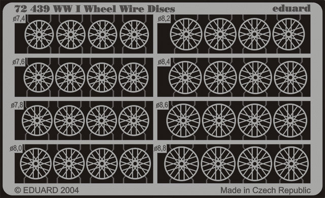 1:72 WWI Wheel Wire Discs