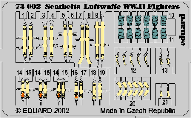 1:72 Seatbelts Luftwaffe WWII Fighters