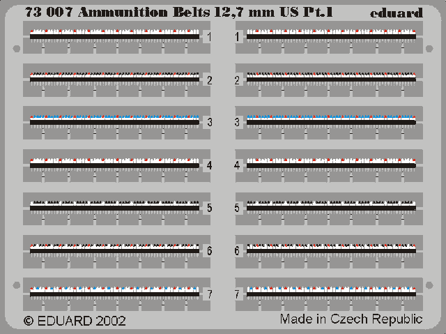 1:72 Ammunition Belts US Cal.0.50