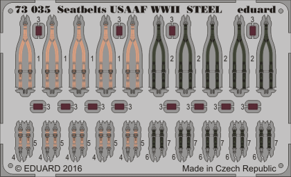 1:72 Seatbelts USAAF WWII STEEL