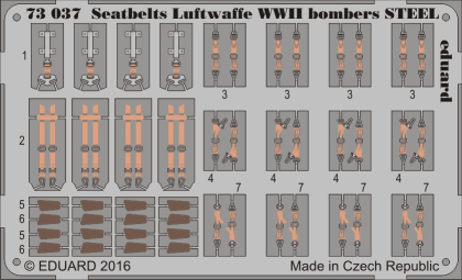 1:72 Upínací pásy bombardérů Luftwaffe 2. sv. v. OCEL