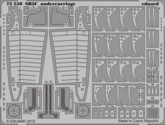 1:72 SB2C undercarriage
