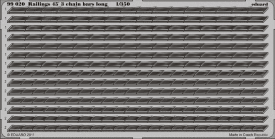 1:350 Railings 45´ 3 chain bars long
