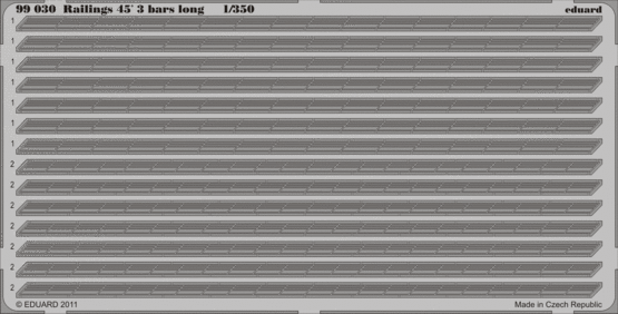 1:350 Railings 45´ 3 bars long