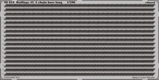1:700 Railings 45´ 3 chain bars long