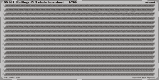 1:700 Railings 45´ 3 chain bars short