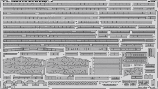1:350 Prince of Wales cranes and railings