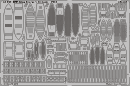 1:350 HMS King George V lifeboats