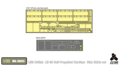 1/35 British AS-90 Self-Propelled Howitzer  Side Skirts set for Trumpeter