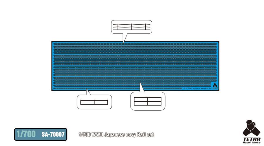 1/700 WWII Japanese navy Rail set