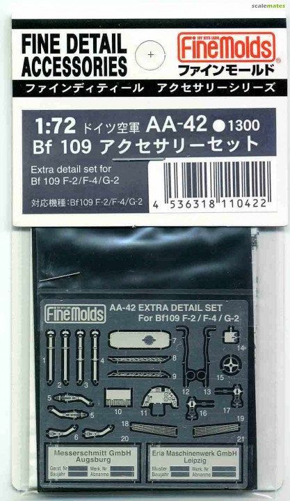 1:72 Extra Detail Set for Bf 109 F-2/F-4/G-2