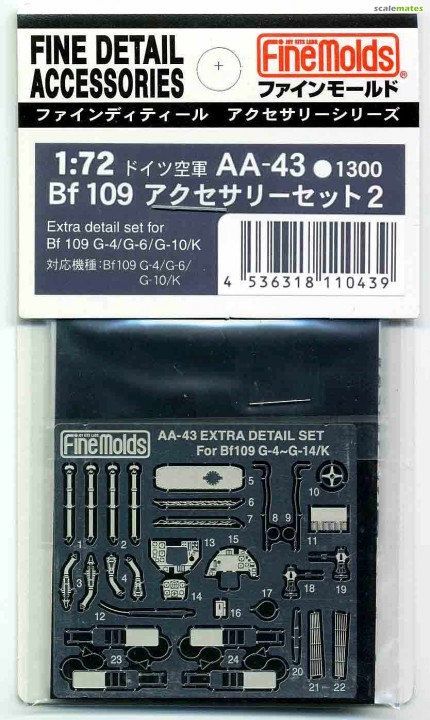 1:72 Extra Detail Set for Bf 109 G-4/G-6/G-10/K