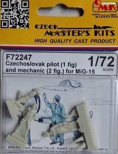 1:72 Czechoslovak pilot (1 fig.) and mechanic (2 fig.) for MiG-15