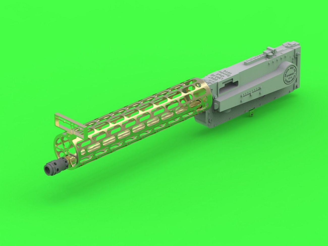 1:32 German WWI machine gun Spandau LMG 08 (x 1 pc) - with cooling jacket ver.1