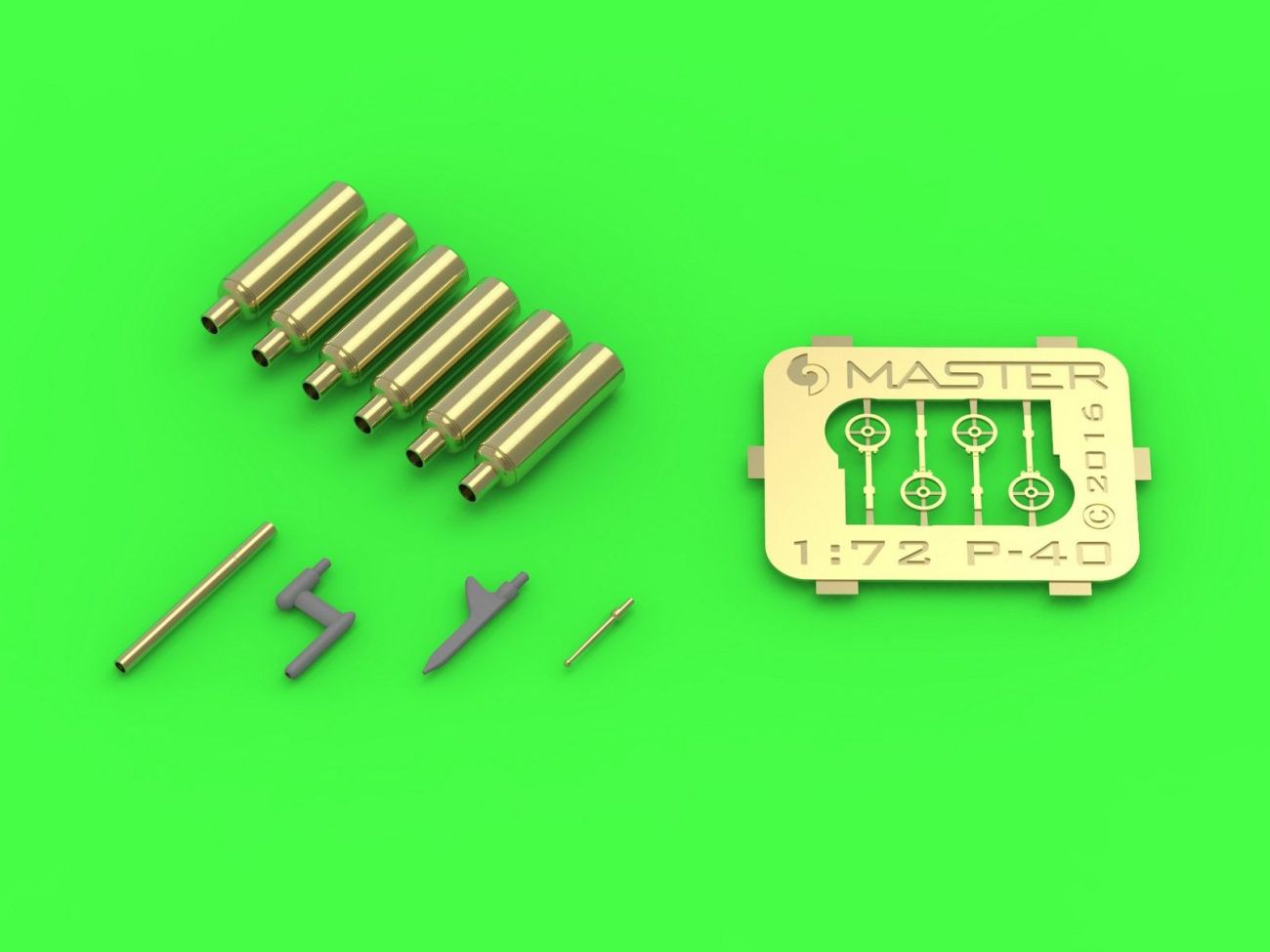 1:72 Curtiss P-40E - P-40N - details set - Browning .50 blast tubes, gunsight and Pitot Tube