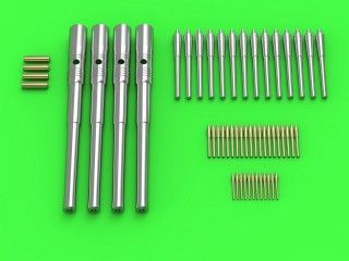 1:200 IJN Mikasa armament barrels - 30,5cm (4pcs), 15,2cm (14pcs), 7,6cm (20pcs), 4,7cm (12pcs)