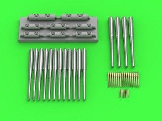 1:350 French pre-dreadnought Danton class armament barrels - 305mm (4pcs), 240mm (12pcs), 75mm (16pc