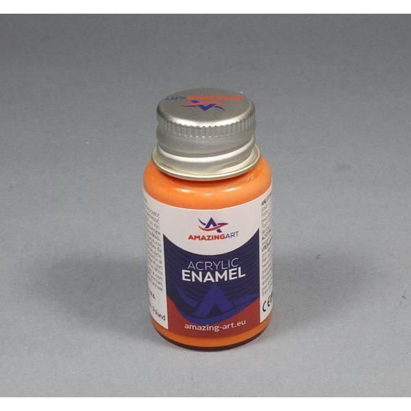ACRYLIC ENAMEL - Bright Red Orange Mat 15ml