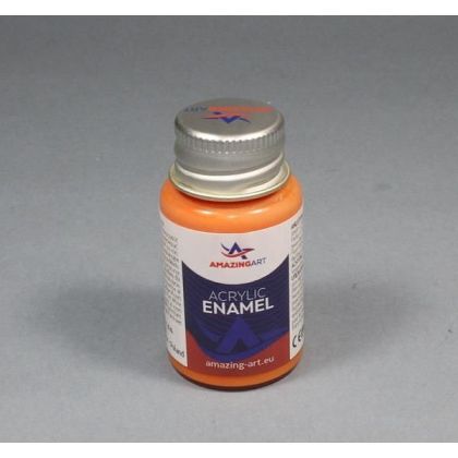 ACRYLIC ENAMEL - Bright Red Orange Mat 15ml