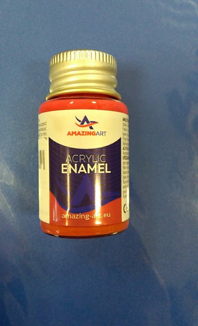 ACRYLIC ENAMEL - Coral Red Mat 15ml