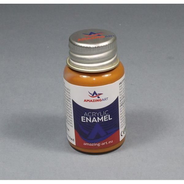 ACRYLIC ENAMEL - Ochre Brown Semi-Gloss 15ml