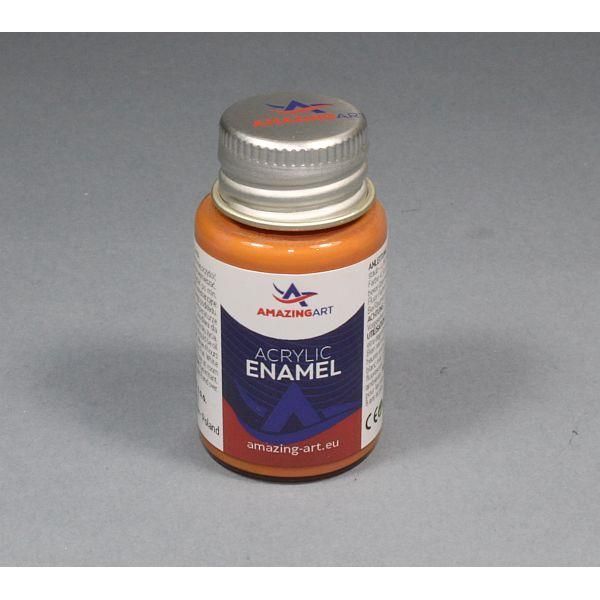 ACRYLIC ENAMEL - Orange Brown Mat 15ml