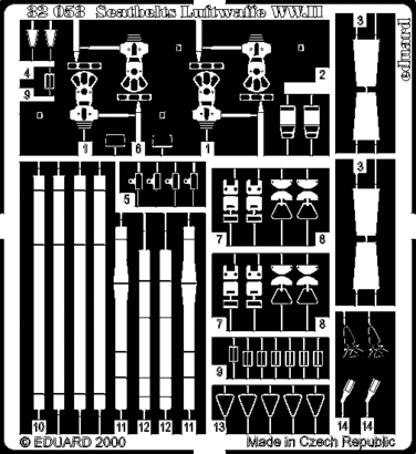 1:32 Upínací pásy Luftwaffe 2. sv. v.