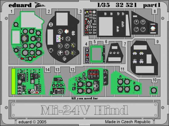 1:35 Mi-24V Hind interior