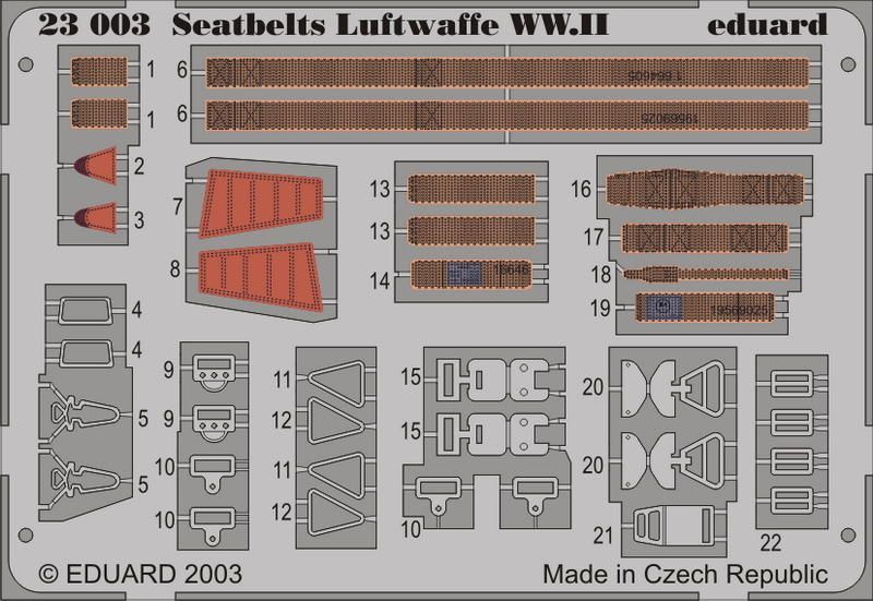 1:24 Seatbelts Luftwaffe WWII