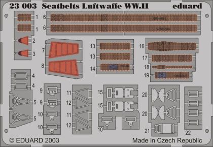 1:24 Seatbelts Luftwaffe WWII
