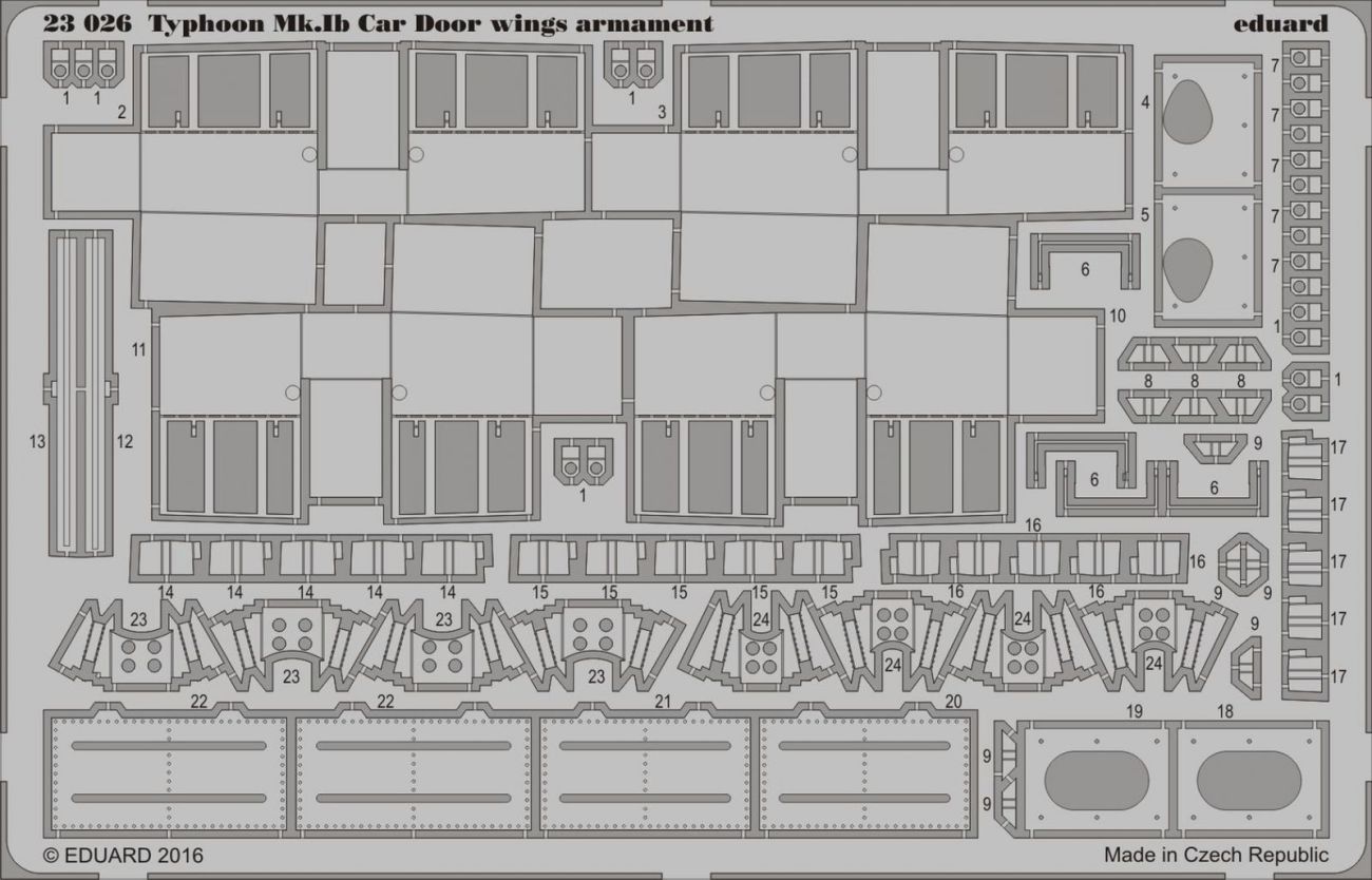 1:24 Typhoon Mk.Ib Car Door wings armament