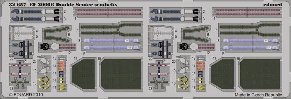 1:32 EF 2000 dvoumístný upínací pásy