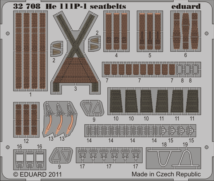 1:32 He 111 upínací pásy