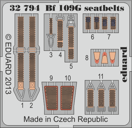 1:32 Bf 109G seatbelts