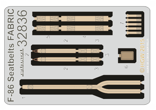 1:32 F-86 seatbelts FABRIC
