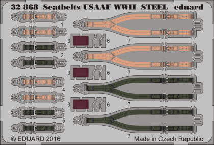 1:32 Seatbelts USAAF WWII STEEL
