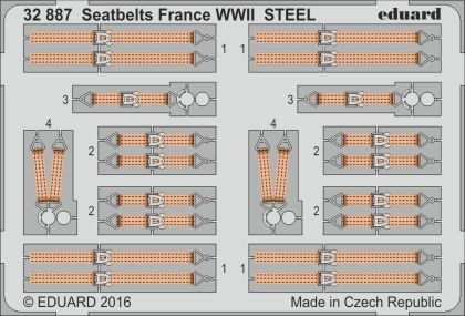 1:32 Seatbelts France WWII STEEL