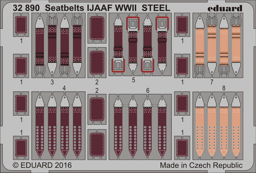 1:32 Seatbelts IJAAF WWII STEEL