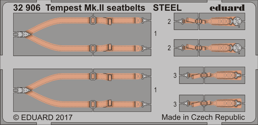 1:32 Tempest Mk.II seatbelts STEEL