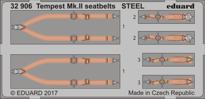 1:32 Tempest Mk.II seatbelts STEEL