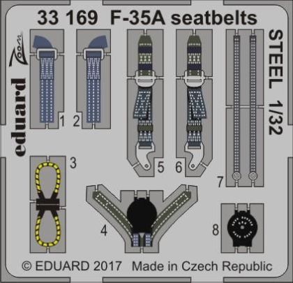 1:32 F-35A seatbelts STEEL