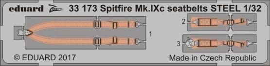 1:32 Spitfire Mk.IXc seatbelts STEEL