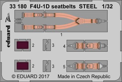 1:32 F4U-1D seatbelts STEEL