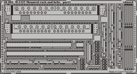 1:35 M-1127 mounted rack and belts