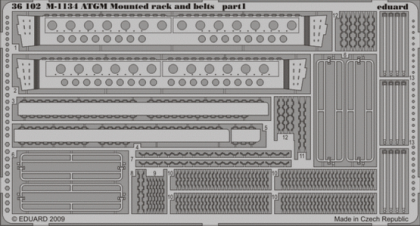 1:35 M-1134 ATGM mounted rack and belts