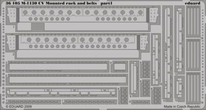 1:35 M-1130 CV Mounted rack and belts